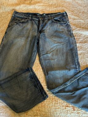Helix Men’s Faded Blue loose Straight Jeans